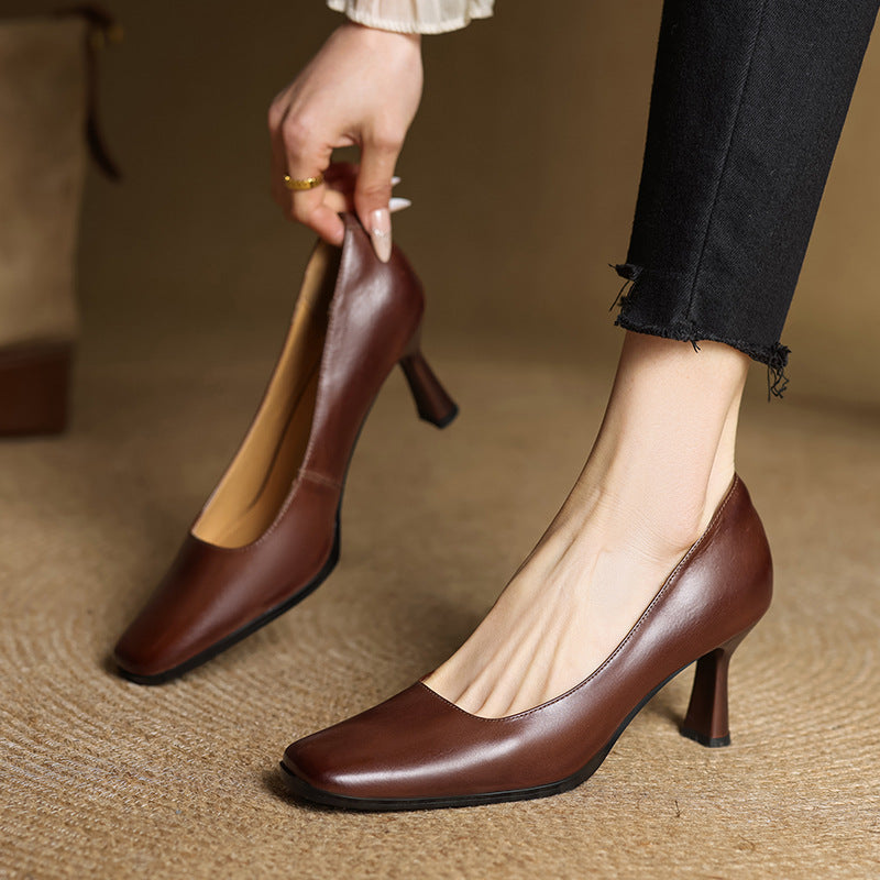 Elviera Quadratische Lederpumps – Isabels Modehaus (Bild 10)