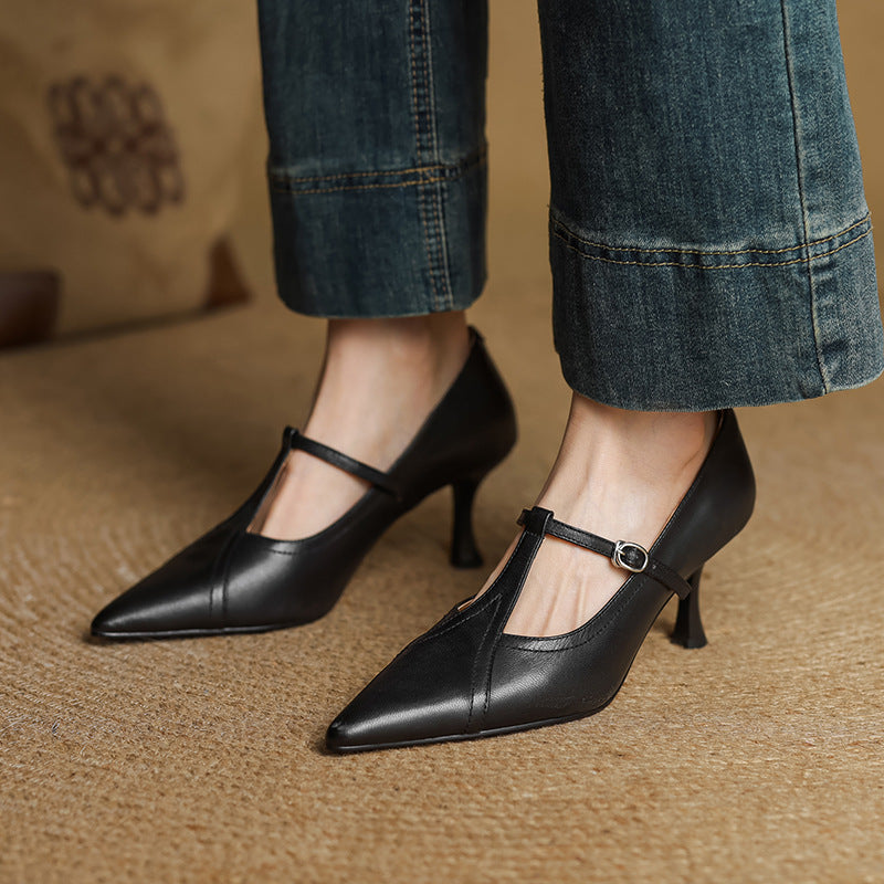 Aveline Leder T-Riemen Pumps – Isabels Modehaus (Bild 7)