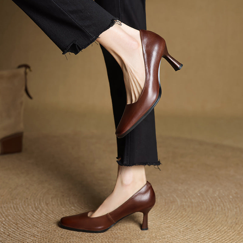 Elviera Quadratische Lederpumps – Isabels Modehaus (Bild 8)