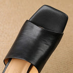 Virelle Curve Leder Mules mit Absatz – Isabels Modehaus (Bild 11)