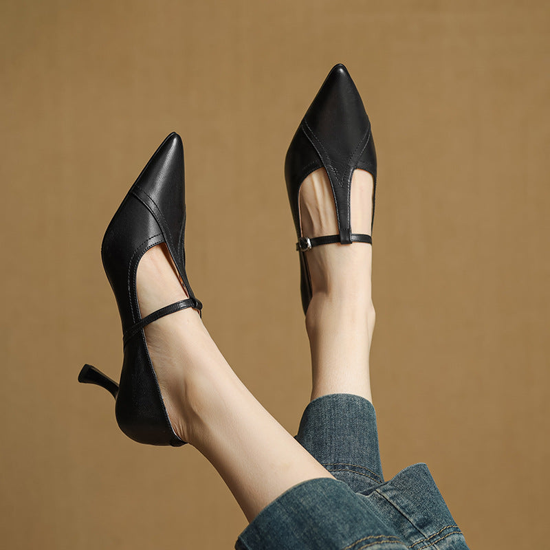 Aveline Leder T-Riemen Pumps – Isabels Modehaus (Bild 9)