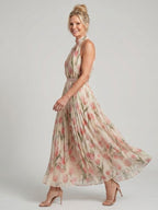 Aurelle | Halter Neck Floral Midi Kleid – Isabels Modehaus (Bild 4)