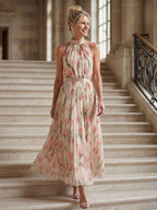 Aurelle | Halter Neck Floral Midi Kleid – Isabels Modehaus (Bild 7)