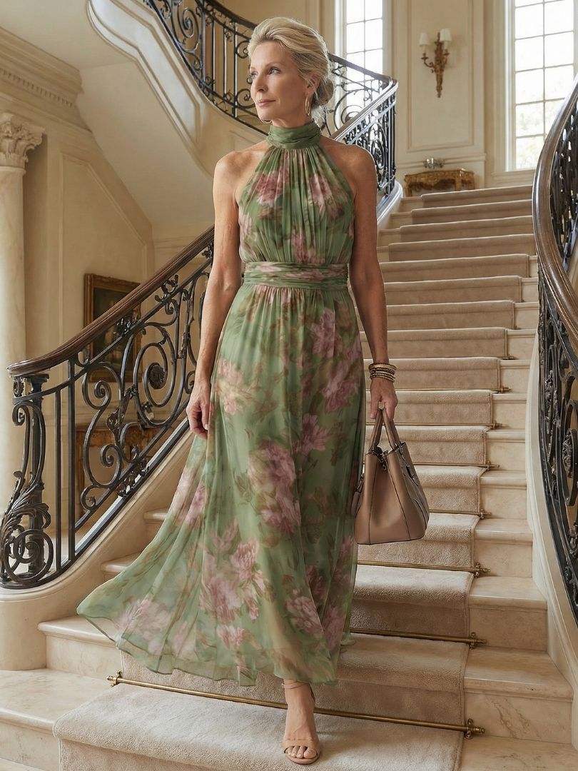 Naomi | Halter Maxi Kleid – Isabels Modehaus (Bild 6)