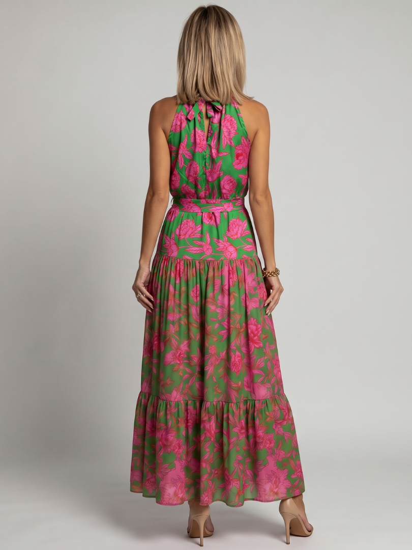 Rowen | Drapiertes Halter-Midi-Kleid – Isabels Modehaus (Bild 4)