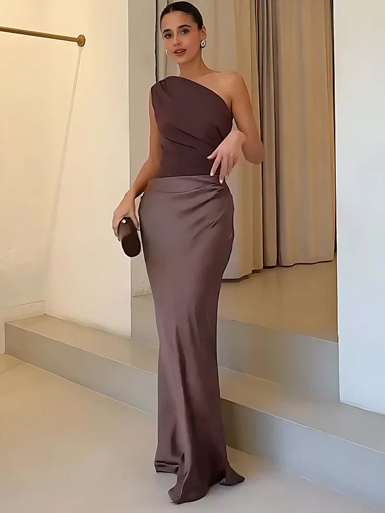 Seana™ Maxikleid mit einem Schulterträger – Isabels Modehaus