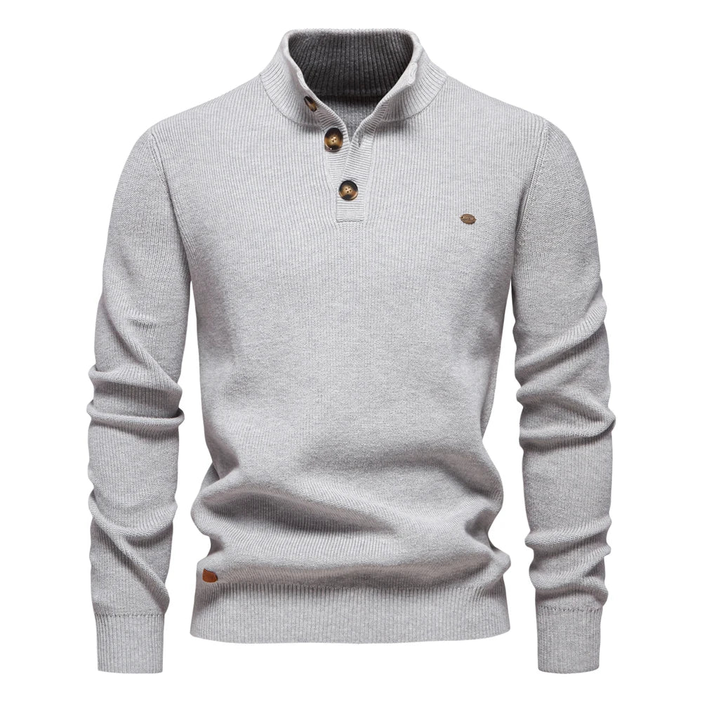 Konrad | Stilvolles Herrenpullover mit Knopfdesign – Isabels Modehaus (Bild 2)