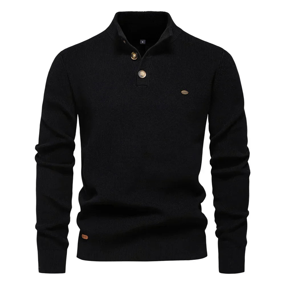 Konrad | Stilvolles Herrenpullover mit Knopfdesign – Isabels Modehaus (Bild 5)