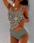 Madeleine | Vintage Blumenmuster Tankini Set – Isabels Modehaus