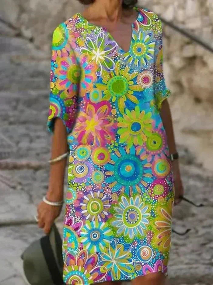 Nira | Lebhaftes Blumen-Midi-Kleid – Isabels Modehaus (Bild 2)