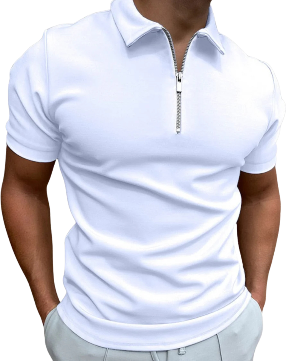 Evan | Zip-Poloshirt mit moderner Linie – Isabels Modehaus