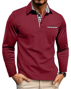 Kai | Lässiges Langarm-Poloshirt – Isabels Modehaus