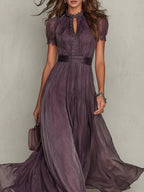 Olivia | Vintage Elegantes Chiffon Maxikleid – Isabels Modehaus (Bild 4)