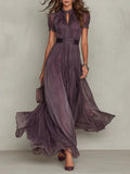 Olivia | Vintage Elegantes Chiffon Maxikleid – Isabels Modehaus