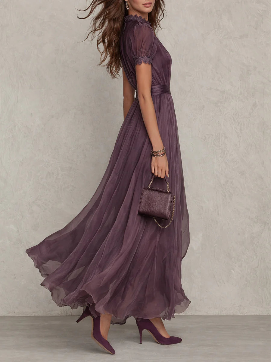 Olivia | Vintage Elegantes Chiffon Maxikleid – Isabels Modehaus (Bild 2)
