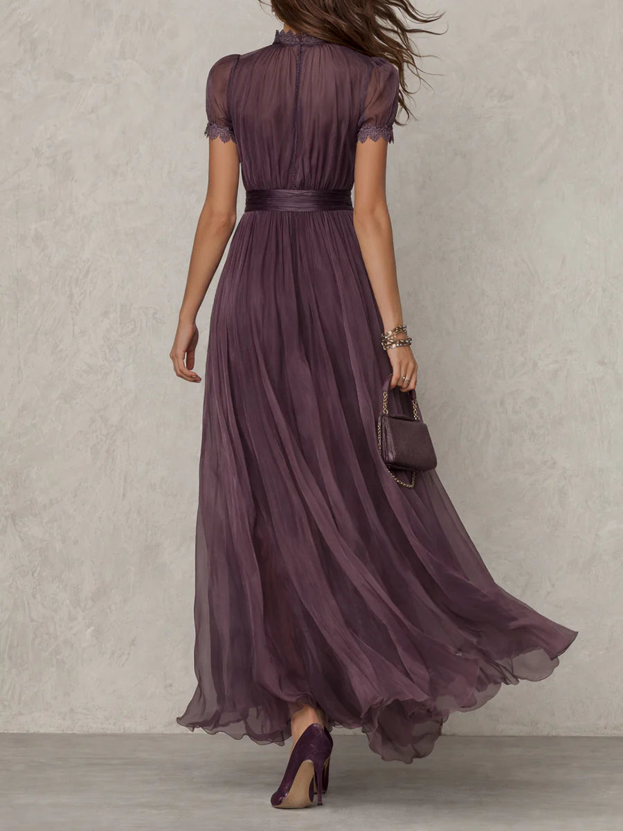 Olivia | Vintage Elegantes Chiffon Maxikleid – Isabels Modehaus (Bild 3)