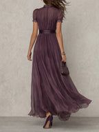 Olivia | Vintage Elegantes Chiffon Maxikleid – Isabels Modehaus (Bild 3)