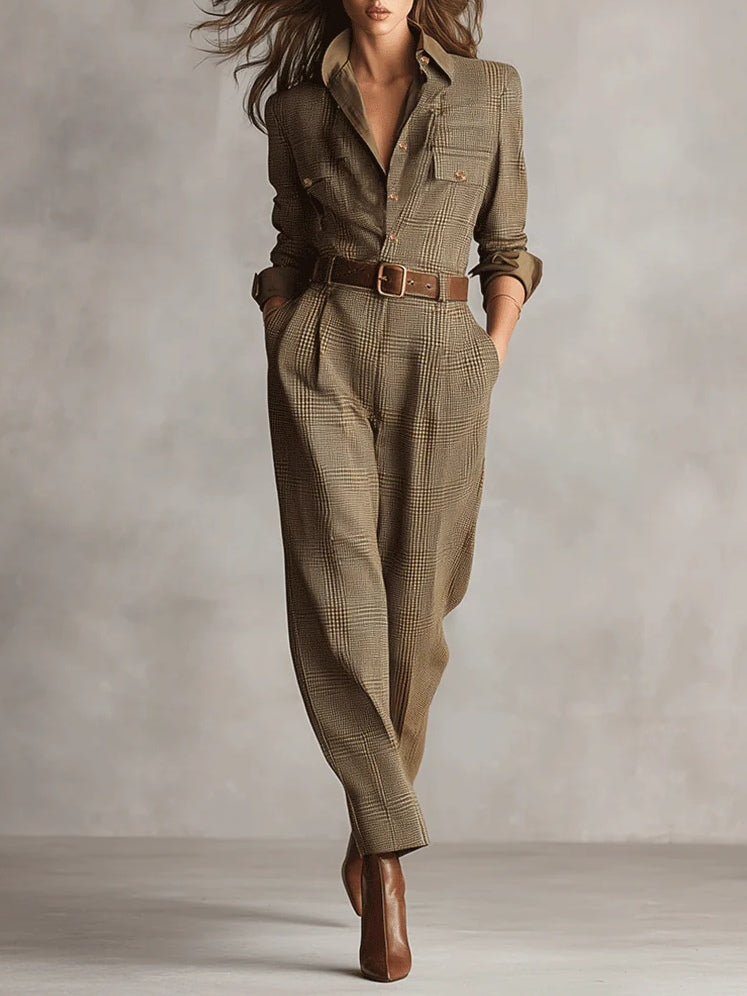 Lucinda – Eleganter Tweed-Overall – Isabels Modehaus
