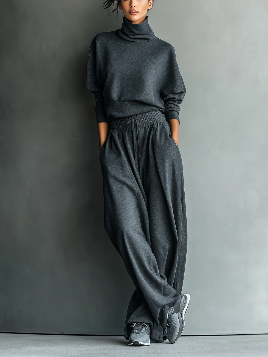Lieselotte | Strick Ensemble Weite Hose – Isabels Modehaus