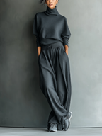 Lieselotte | Strick Ensemble Weite Hose – Isabels Modehaus