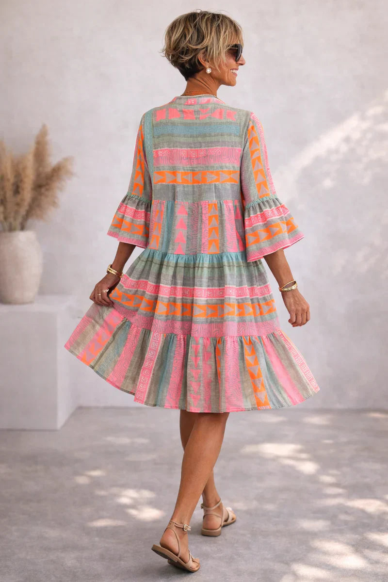 Lebhaftes Midi-Kleid mit Luftigem Komfort – Isabels Modehaus (Bild 5)