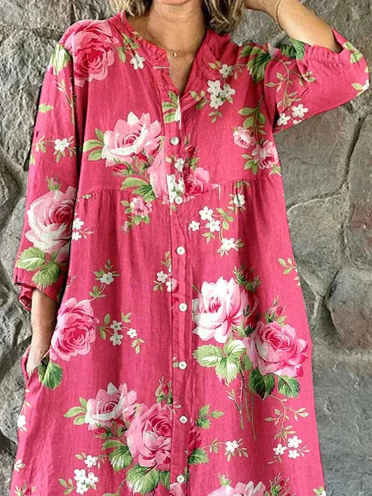 Maddie | Kunst Floral Kleid – Isabels Modehaus (Bild 3)