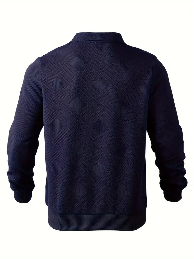 Finn | Geometrisches Design Vintage Reißverschluss Pullover – Isabels Modehaus (Bild 6)