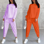 Isabel | Damen Langarm-Sweatshirts mit unregelmäßigem Saum & Hosen-Set