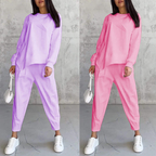 Isabel | Damen Langarm-Sweatshirts mit unregelmäßigem Saum & Hosen-Set