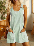 Lona™ – Ärmelloses A-Linien-Kleid mit Knopfdetail – Isabels Modehaus (Bild 4)