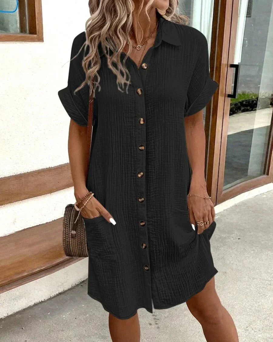 Luz™ - Bequemes Hemdkleid mit Knöpfen – Isabels Modehaus (Bild 3)
