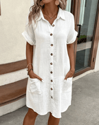 Luz™ - Bequemes Hemdkleid mit Knöpfen – Isabels Modehaus