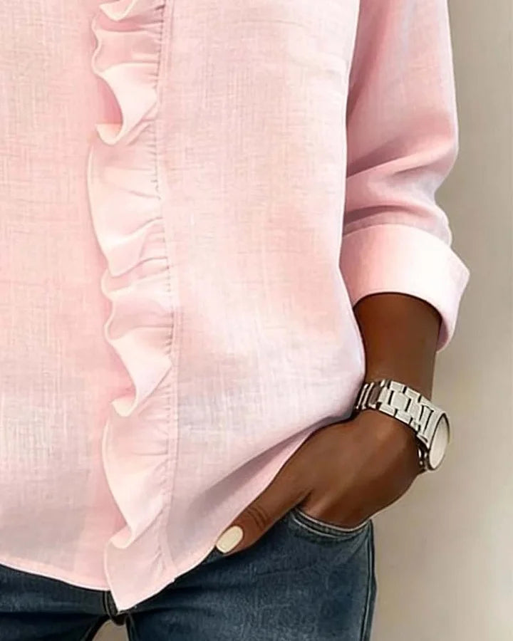 Beatrice | Edle V-Ausschnitt Bluse – Isabels Modehaus (Bild 8)