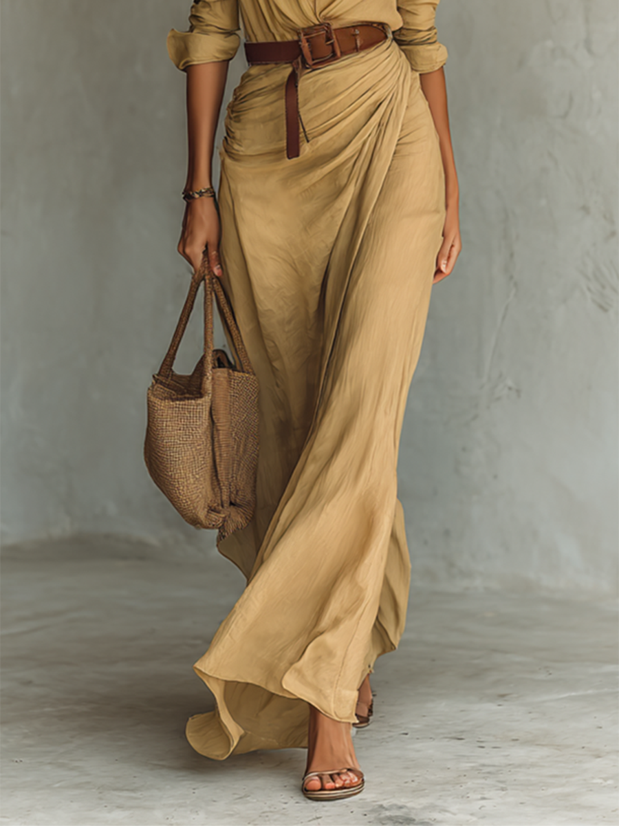 Zenobia | Maxikleid Reverskragen Langarm – Isabels Modehaus (Bild 3)