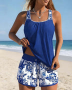 Marie | Bedruckter Tankini-Zweiteiler – Isabels Modehaus