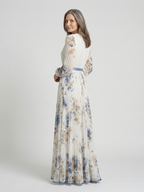 Maxikleid mit langen Ärmeln und V-Ausschnitt im Blumenmuster – Isabels Modehaus (Bild 2)