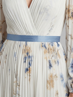 Maxikleid mit langen Ärmeln und V-Ausschnitt im Blumenmuster – Isabels Modehaus (Bild 3)
