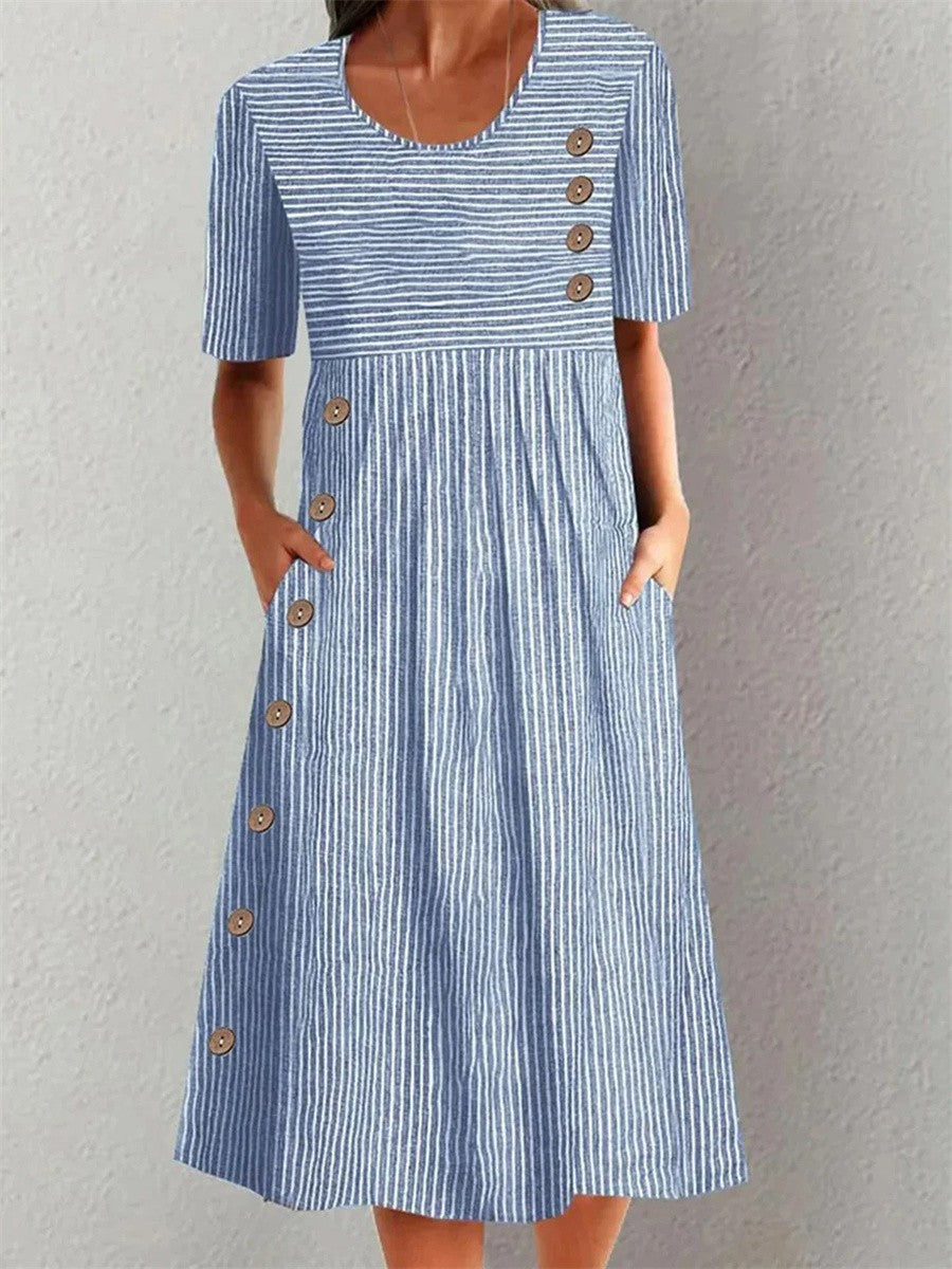 Sofia™ | Gestreiftes Sommerkleid – Isabels Modehaus