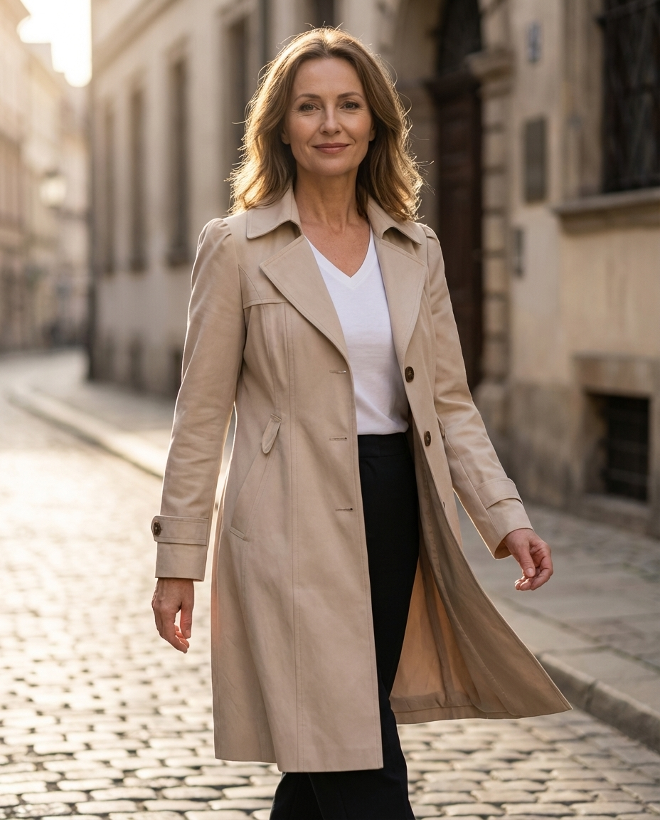 Michelle – Eleganter Vintage Strandmantel – Isabels Modehaus (Bild 7)