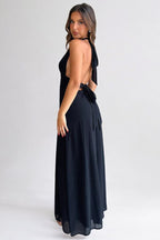 LILLI | Stilvolles Neckholder-Maxikleid mit Hohem Schlitz – Isabels Modehaus (Bild 8)