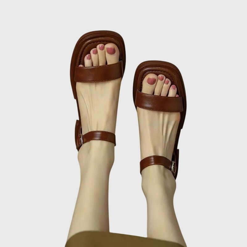 Celestia | Komfort Leder Sandalen – Isabels Modehaus