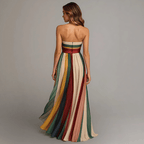 Hildegard | Langes Buntes Kleid ohne Ärmel – Isabels Modehaus (Bild 3)
