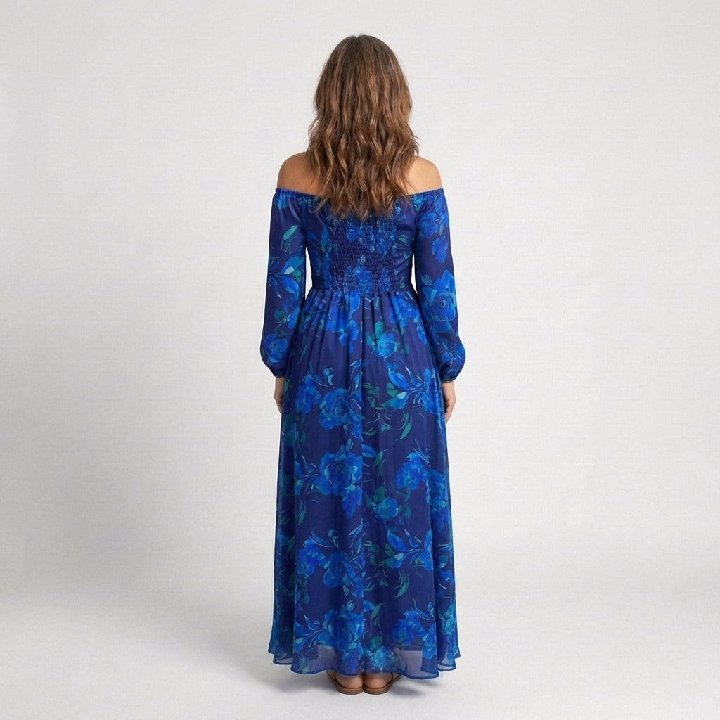Aspen | Off-Shoulder Floral Maxi – Isabels Modehaus (Bild 3)