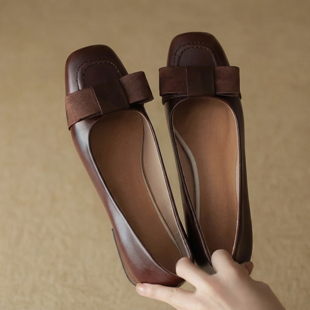 Camille Bogen Leder Ballerinas – Isabels Modehaus