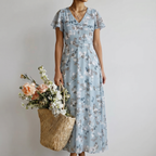 ISMERIA | FLORAL CHIFFON MAXIKLEID – Isabels Modehaus