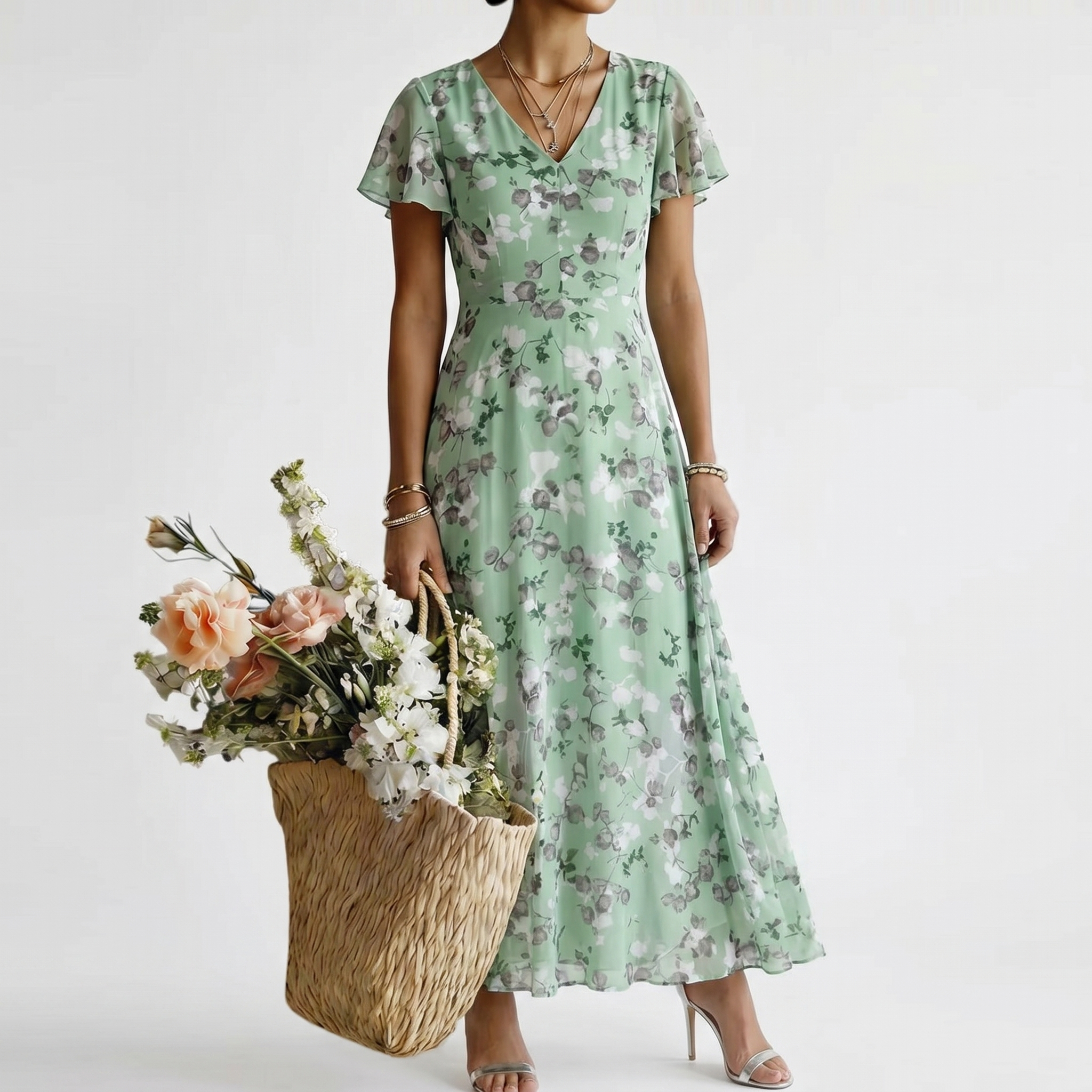 ISMERIA | FLORAL CHIFFON MAXIKLEID – Isabels Modehaus (Bild 2)