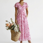 ISMERIA | FLORAL CHIFFON MAXIKLEID – Isabels Modehaus (Bild 3)
