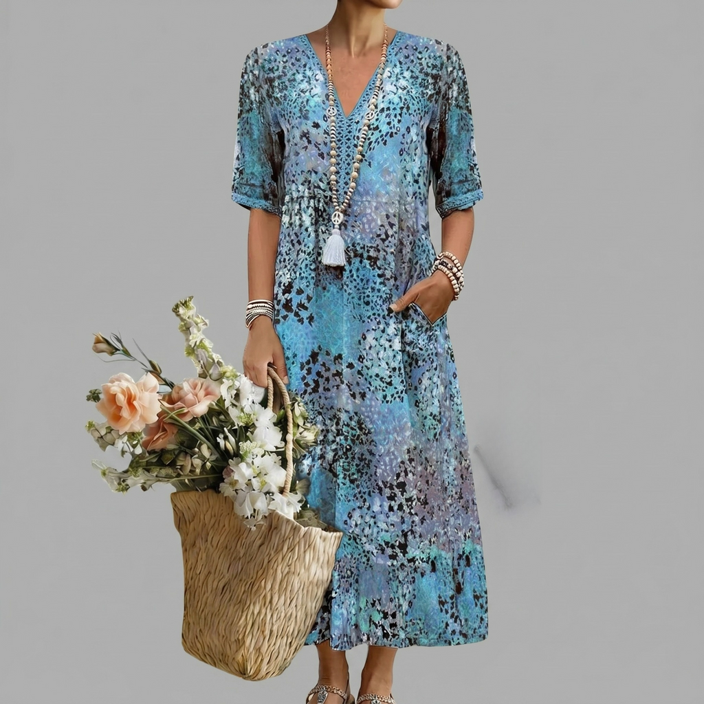 ANNA | VIBRANT MIDI KLEID – Isabels Modehaus (Bild 4)