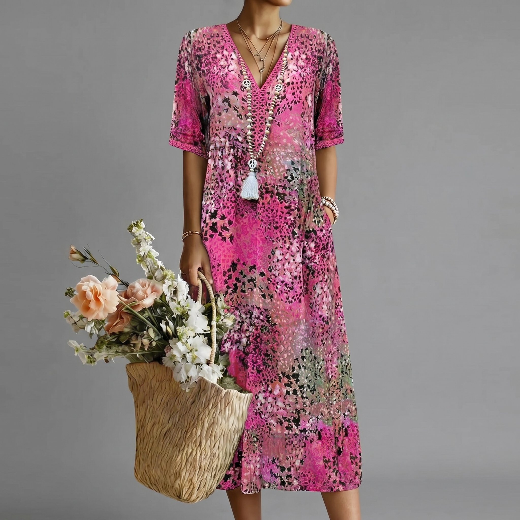 ANNA | VIBRANT MIDI KLEID – Isabels Modehaus (Bild 5)