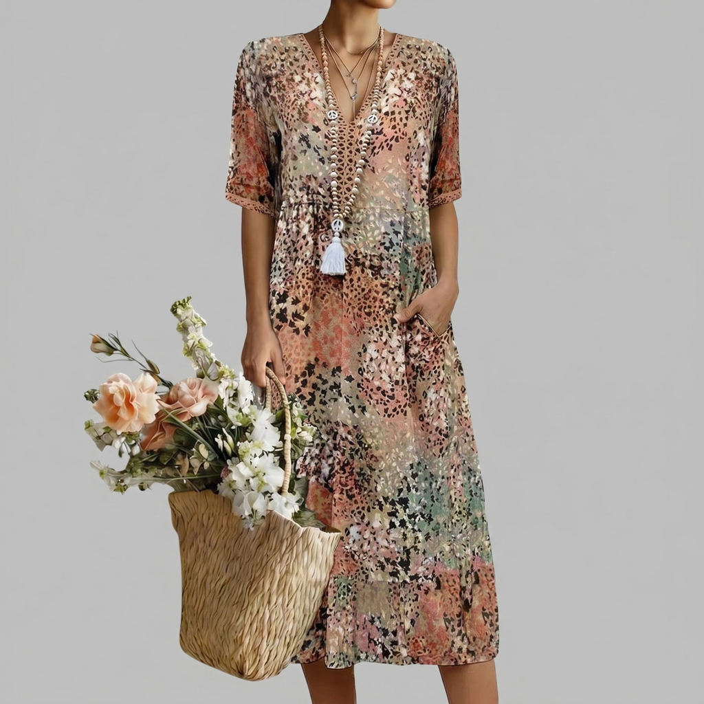 ANNA | VIBRANT MIDI KLEID – Isabels Modehaus (Bild 3)